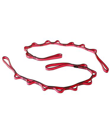 Dasking Daisy Chains Yoga hammock extension belt 23 kn strong climbing loop multi-loops adjustable nylon exercise strap belt for climbing aerial yoga pilates stretch fitness workout 110cm red 2 pieces - Buy Online on GoSupps.com