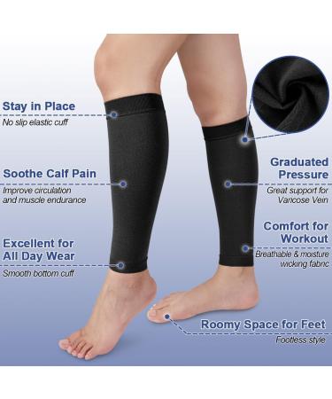 Buy Beister Calves Medical Compression Stockings for Varicose Veins | 20-30 mmHg Thrombosis Socks for Men & Women | Black 4XL - International Shipping Available - Buy Online on GoSupps.com