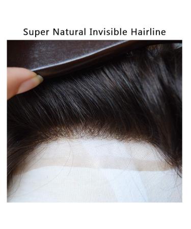 Hairnotion French Tip Human Hair Replacement System for Men | PU Back Toupet Black #1B | Real Hair Parts (5x7) - Buy Online on GoSupps.com