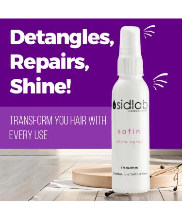 Sidlab Premium Hair Detangler Spray - UV Protection & Anti-Frizz Shine Spray for Hair - Satin - Buy Online on GoSupps.com