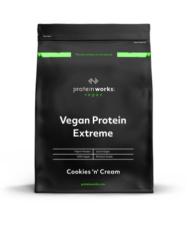 Protein Works - Vegan Protein Extreme | 29g Plant Based Protein | Added Vitamin Blend | 57 Servings | Cookies 'n' Cream | 2kg Cookies 'n' Cream 2kg
