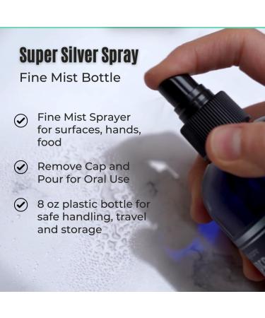 Super Silver Spray - Immune Support for Home & Travel | Antimicrobial Spray for Hands Mouth Food & Surfaces - Buy Online on GoSupps.com