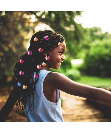 75pcs Falody Large Hole Hair Beads for Braids - 12mm Acrylic Pony Beads for Kids | Multicolor - Buy Online on GoSupps.com