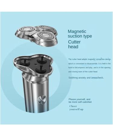 Buy RS901 Sky Blue Electric Shaver - Portable Rechargeable & Washable | Men's Beard Shaver with Leather Bag - International Shipping Available - Buy Online on GoSupps.com