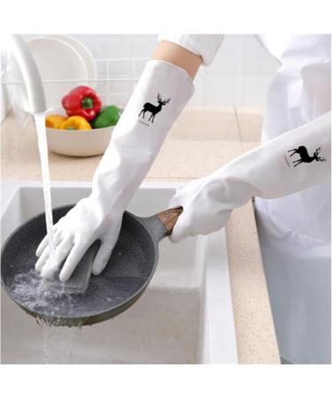 Female Waterproof Rubber Latex Dishwashing Gloves Kitchen Durable Cleaning Housework Chores Dishwashing Tools (Color : Blank Size : Large) - Buy Online on GoSupps.com