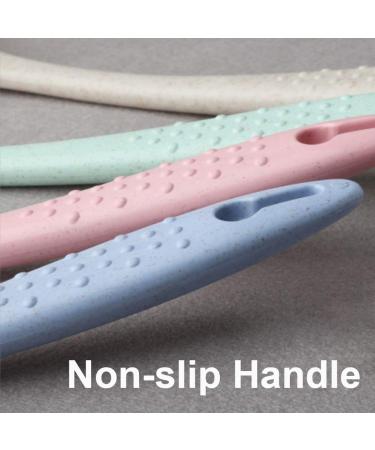 USmascot Long Handle Bath Brush - Soft Spa Shower Body Scrubber with Natural Wheat Straw Handle (Blue) - Buy Online on GoSupps.com