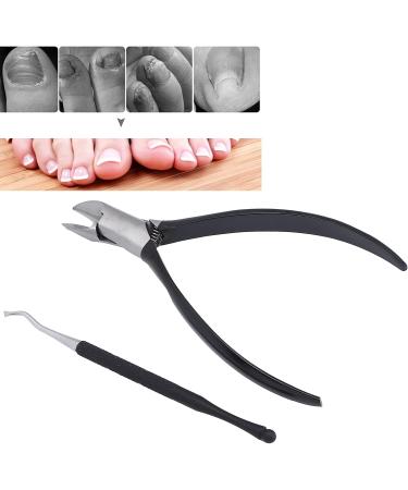Verdant Touch Ingrown Toenail Nippers Stainless Steel Toenail Nippers and Lifter Set for Ingrown Nail Care Professional Pedicure Tools Black - Buy Online on GoSupps.com