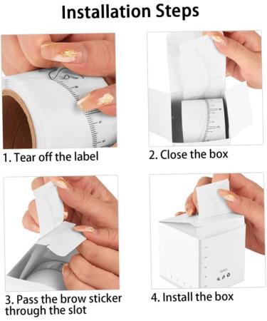 Housoutil Clear Sticker 50pcs Shapers Drawing Shaper Rulers Makeup Professional Marker Line Ruler Leveling Measuring - Buy Online on GoSupps.com