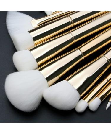 10-Piece Gold Makeup Brush Set - Foundation & Eyebrow Brushes for Flawless Application | International Shipping Available - Buy Online on GoSupps.com