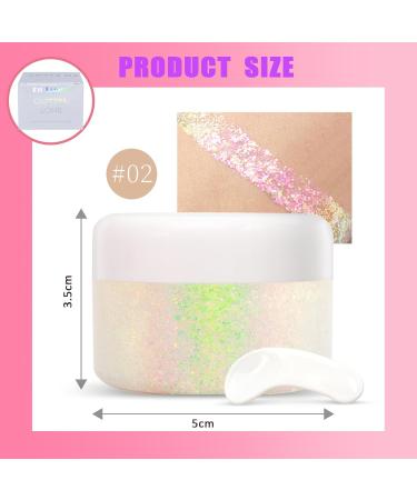  Sugeru New Glitter Gel Body & Eyeshadow & Hair & Lips | Quick-drying waterproof long-lasting glitter makeup | Vegan light-changing glitter gel | Sequins - Buy Online on GoSupps.com