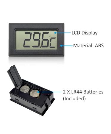 VOKTTA 3PCS Digital LCD Thermometer with 1M NTC Probe -50 C to +110 C for Refrigerator Aquarium - Buy Online on GoSupps.com