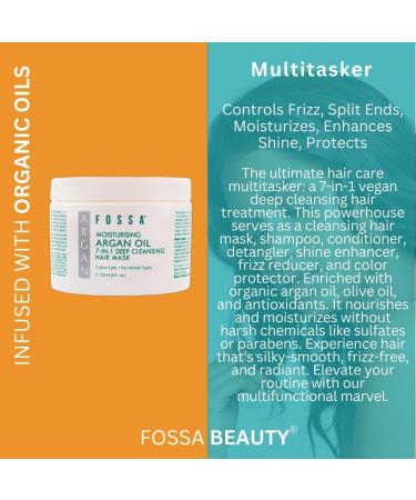 Fossa Hair Mask - 7-in-1 Argan Oil Treatment | Deep Cleansing Moisturizing Shampoo & Conditioner for All Hair Types | 237ml Colour Safe - Buy Online on GoSupps.com