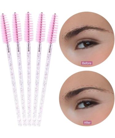 Obahdirry Disposable Crystal Rod Eyelash Brush Portable Eyelash Curler Makeup Brush (Pink) - Buy Online on GoSupps.com
