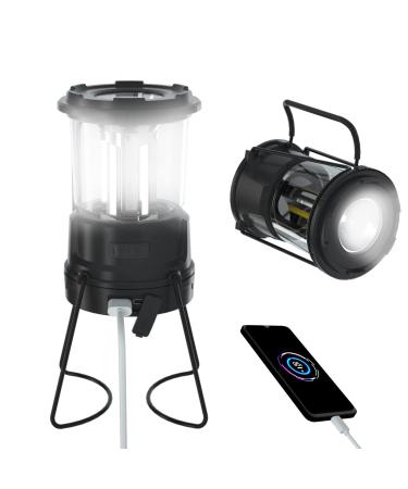 LED Camping Lantern for Power Outages: 3000mAh Solar Rechargeable Lantern with AA Battery Powered Option & USB Charging Port, Emergency Lamp Flashlight for Home Electric Failure & Hurricane