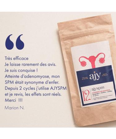 AJY SPM Menstrual Comfort SPM + Painful Periods | Organic Chatthrie Yarrow Ginger | 420mg/ Softgels 90 Capsules - Buy Online on GoSupps.com