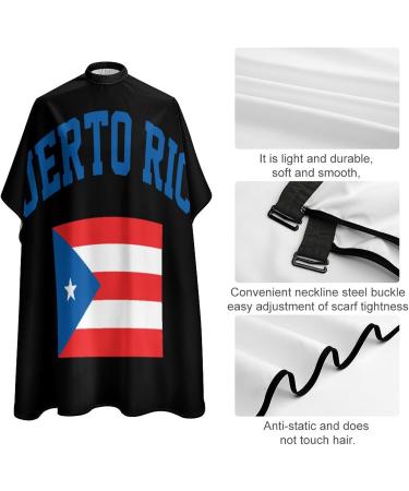 Puerto Rico Flag Hair Cutting Cape - Professional Salon Apron with Snap Closure for Barbers & Hairdressers - Buy Online on GoSupps.com