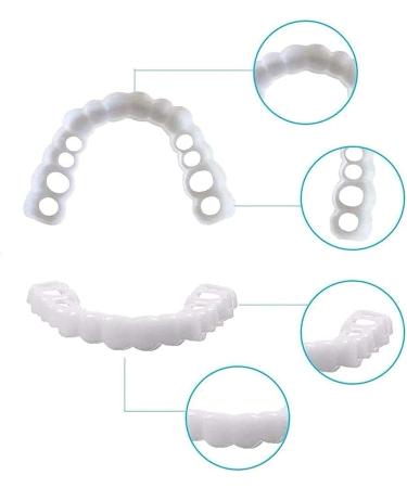 JJEIGVJ Pair Lower Teeth Cosmetic Cover - Teeth Whitening & Comfortable Smile for Men & Women | International Shipping Available - Buy Online on GoSupps.com