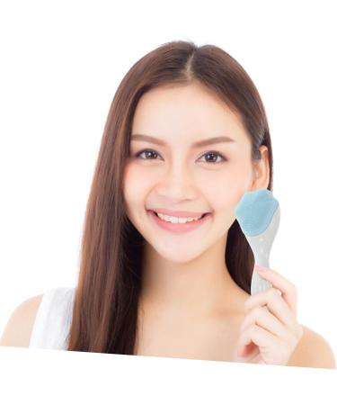 minkissy Silicone Face Brush Face Wash Brush Handle Face Brush Facial Cleansing Brush Silicone Rubber Face Scrubber Face Cleaner Face Brush Cleansing Travel Silica Gel Makeup Remover Soft Blue 15.3x5.2cm - Buy Online on GoSupps.com