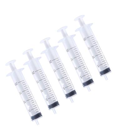 Healifty 5 Pcs Industrial Syringe Medicine Syringe Plastic Syringe Luer Lock Syringes for Medicine Feeding Tubes Home Care (Without Needle)