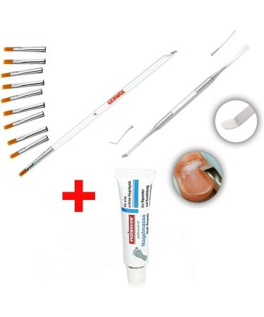 Buy Set Pedibaehr Nail Mass Gel & Cosmetex Double Gel Spatula - 9 Heads & 14cm Brush for Nail Art | International Shipping Available - Buy Online on GoSupps.com