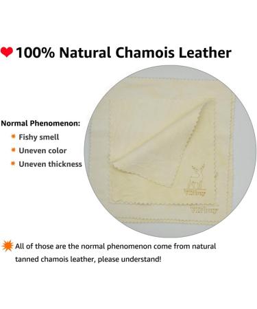 VIPbuy 4 Pack Natural Chamois Cleaning Cloths 6x6 for Glasses Lenses Screens & More - Ideal for Eyeglasses Cameras Phones & Antiques - Buy Online on GoSupps.com
