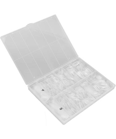 False Nails Tips Multi Size Full Cover Ultra Thin Clear Nail Tips Semi Frosted for Home DIY (12#) - Buy Online on GoSupps.com