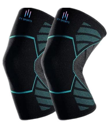 Compression Knee Brace for Women & Men - For Knee Pain Compression Sleeve Knee Support for Meniscus Tear ACL & Arthritis Pain Relief Knee & Protection for Working Out Running & All Sports (Blue X-Large) X-Large Blue