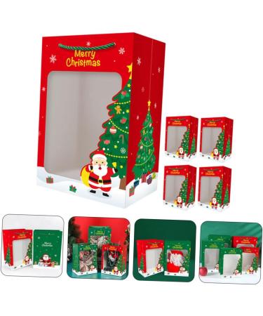 SKISUNO Party Container 5pcs Paper Goodie Bags Paper Candy Bag Containers for Xmas Storage Bags Handheld Party Bag 30x20cm Red - Buy Online on GoSupps.com