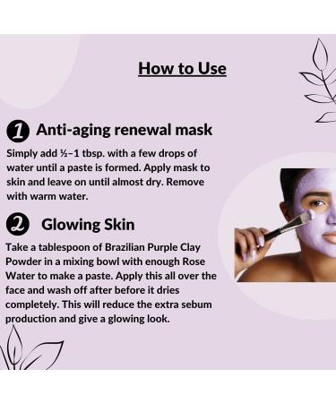 Mi Nature Brazilian Purple Clay 227g - Detoxifying Skin Mask for Younger Looking Skin - Ideal for Masks, Creams, Scrubs, Bath Bombs, Body Wash and Soaps - Buy Online on GoSupps.com
