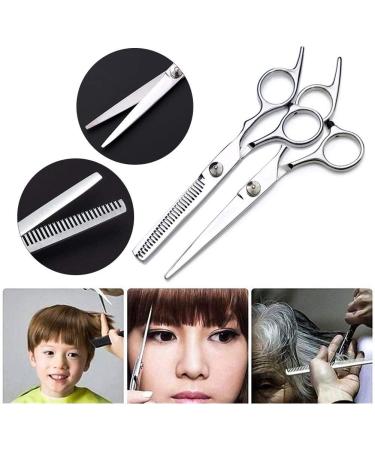 Hair Cutting Scissors Set Haircut Tools Scissors Faux Leather Case for Professional Barber Salon Home - Buy Online on GoSupps.com