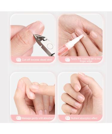 4Pcs Cuticle Oil Pen Set for Nails - Nail Revitalizer with Soft Brush - Prevent Nail Cracking and Dryness - Buy Online on GoSupps.com