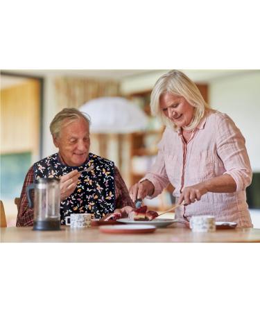 BauGaa L tzchen - Water-Repellent Adult Bib with Collecting Shell & Push Button Clasp | Washable Clothing Protection for Seniors | Large Reusable Black Butterfly - Buy Online on GoSupps.com