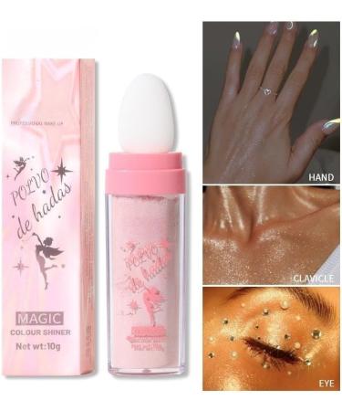 PICKX Fluorescent powder Body Flash Powder Stick Shiny Pink Fairy Pink Shiny Pink White Moonlight Powder Makeup stick Fairy Powder Highlights Fairy Powder Fairy Pink Highlights Patch Fairy Makeup (02#Pink) - Buy Online on GoSupps.com
