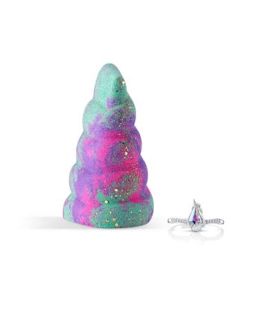Fragrant Jewels Unicorn Bath Bomb with Collectible 925 Sterling Silver Ring Inside (Size 5) Ring Size 5