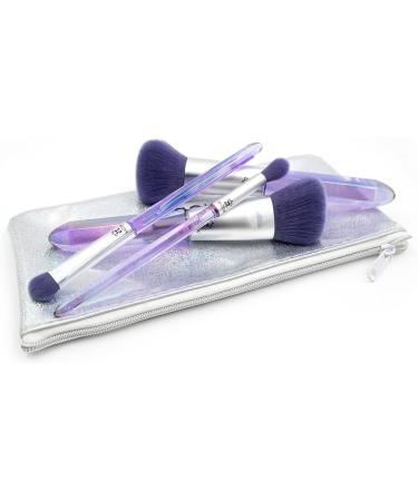 MODA Royal & Langnickel Full Size Mythical Crystal 5pc Makeup Brush Set with Pouch Includes - Powder Angle Brush MD Shader and Crease Brushes Brilliant Amethyst - Buy Online on GoSupps.com