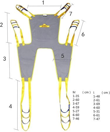 Universal Patient Lift Sling Sling Divided Leg with Head Support Hoyer Lift Sling Medical Transfer Sling for Patients Shower Bath Full Body Lifts Slings for Elderly(Medium) - Buy Online on GoSupps.com