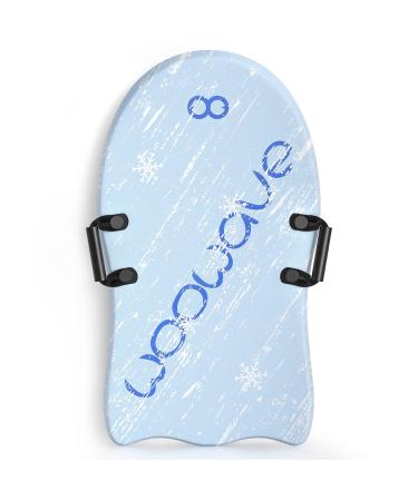 WOOWAVE Foam Sleds for Kids Super Lightweight 36 inch Snow Sled Toboggan with PE Core and Slick Bottom blue
