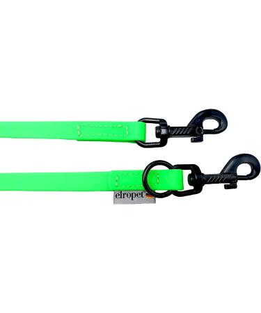 Biothane Dog Leash Black Hook - Adjustable for Small & Large Dogs | 2m to 5m Lengths | Neon Green 2.40m x 13mm - Buy Online on GoSupps.com