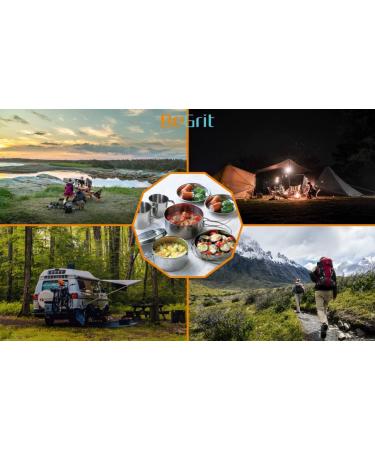 BeGrit Backpacking Camping Cookware Mini Picnic Cooking Mess Kit - 8pcs Set for Hiking - Buy Online on GoSupps.com