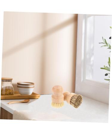 Solustre 6 Pack Rinse Brushes - Multi-Purpose Bathroom & Kitchen Cleaning Brushes with Wooden Handle - Ideal for Pots Crockery & More - Buy Online on GoSupps.com