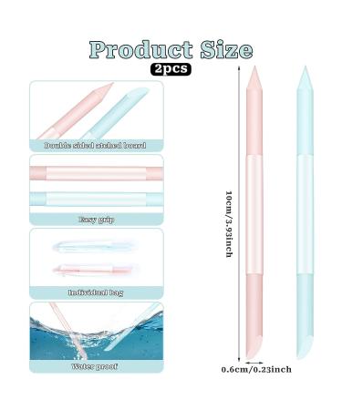 Glass Cuticle Pusher Set - Double Sided Cuticle Remover Tool for Manicure - Nail Cuticle Trimmer and Angled Filing Pusher - Buy Online on GoSupps.com