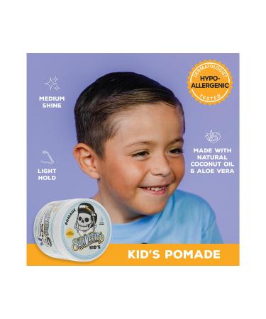 Suavecito Kids Pomade - Calming Chamomile Scent Light Hold Dermatologist-Tested Hypoallergenic 4 oz - Water Based & Flake Free Hair Gel - Buy Online on GoSupps.com