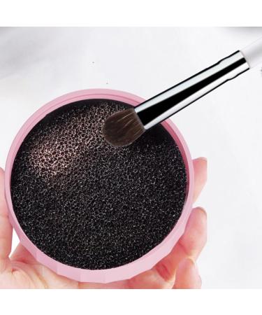 Effortless Makeup Brush Cleaning Box & Mat | Pink Brush Cleaner Pad for Easy Makeup Supply Maintenance - Buy Online on GoSupps.com