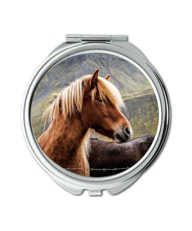 Mirror makeup mirror animal animal photography barb wires pocket mirror portable mirror
