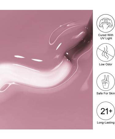 Imtiti Jelly Gel Nail Polish 15ML Light Purple Sheer Jelly Gel Polish Soak Off LED UV Nail Gel Polish Mauve Chiffon Translucent Gel Nail Polish Nail Starter Manicure Salon Kit - Buy Online on GoSupps.com