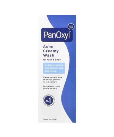 PanOxyl 4 Acne Creamy Wash 4% Benzoyl Peroxide 6 oz (Pack of 6) - Buy Online on GoSupps.com