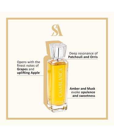 SWISS ARABIAN Casablanca for Unisex - Woody And Fruity Eau De Parfum Spray - Luxury Fragrance From Dubai - Long Lasting Artisan Perfume With Notes Of Apple, Patchouli, Amber And Vanilla- 3.4 oz - Buy Online on GoSupps.com