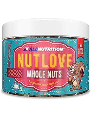 ALLNUTRITION Nutlove Whole Nuts - White Chocolate Peanuts - No Sugar Added Chocolate - White Crunchy - Low Calorie Treats - Healthy Snack - 300g