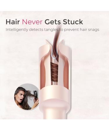 Cordless Automatic Curling Iron - TYMO CURLGO 1 Inch Rotating Wand | Anti-Scald Tangle-Free Portable Rechargeable Dual Voltage for 14 -22 Hair - Gold Blush - Buy Online on GoSupps.com