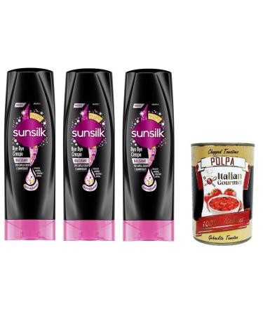 Italian Gourmet E.R. Sunsilk Balsamo bye crespo Bye bye Frizz Conditioner 3 x 200ml + Italian Gourmet Polpa 400g
